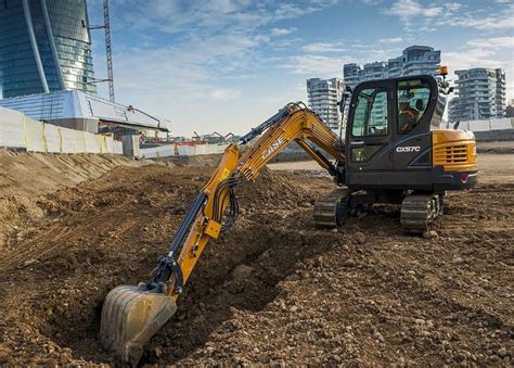 mini excavator digging